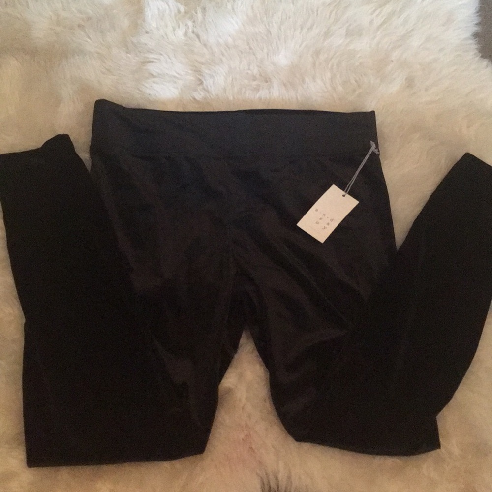Black velour leggings
